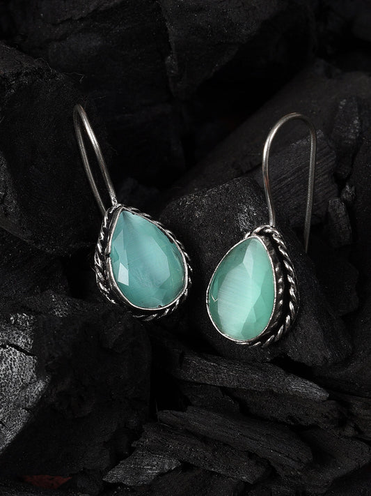 BLUE STONE DROP EARRING