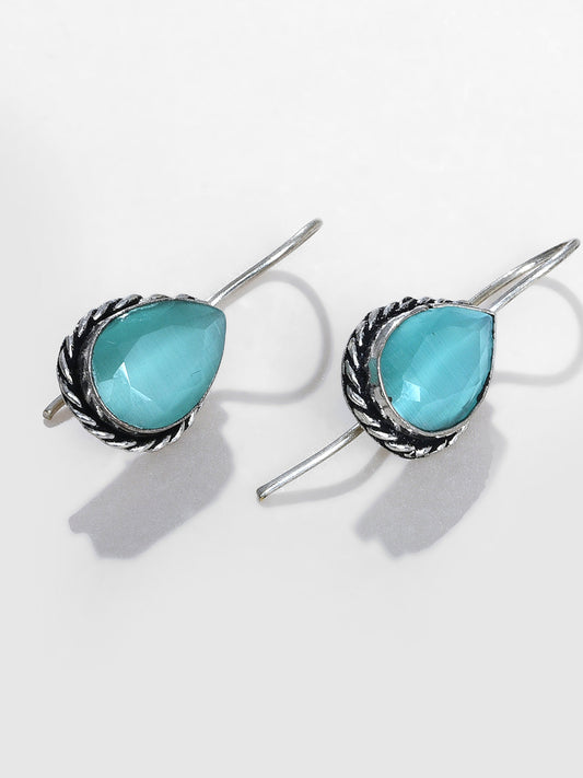 BLUE STONE DROP EARRING