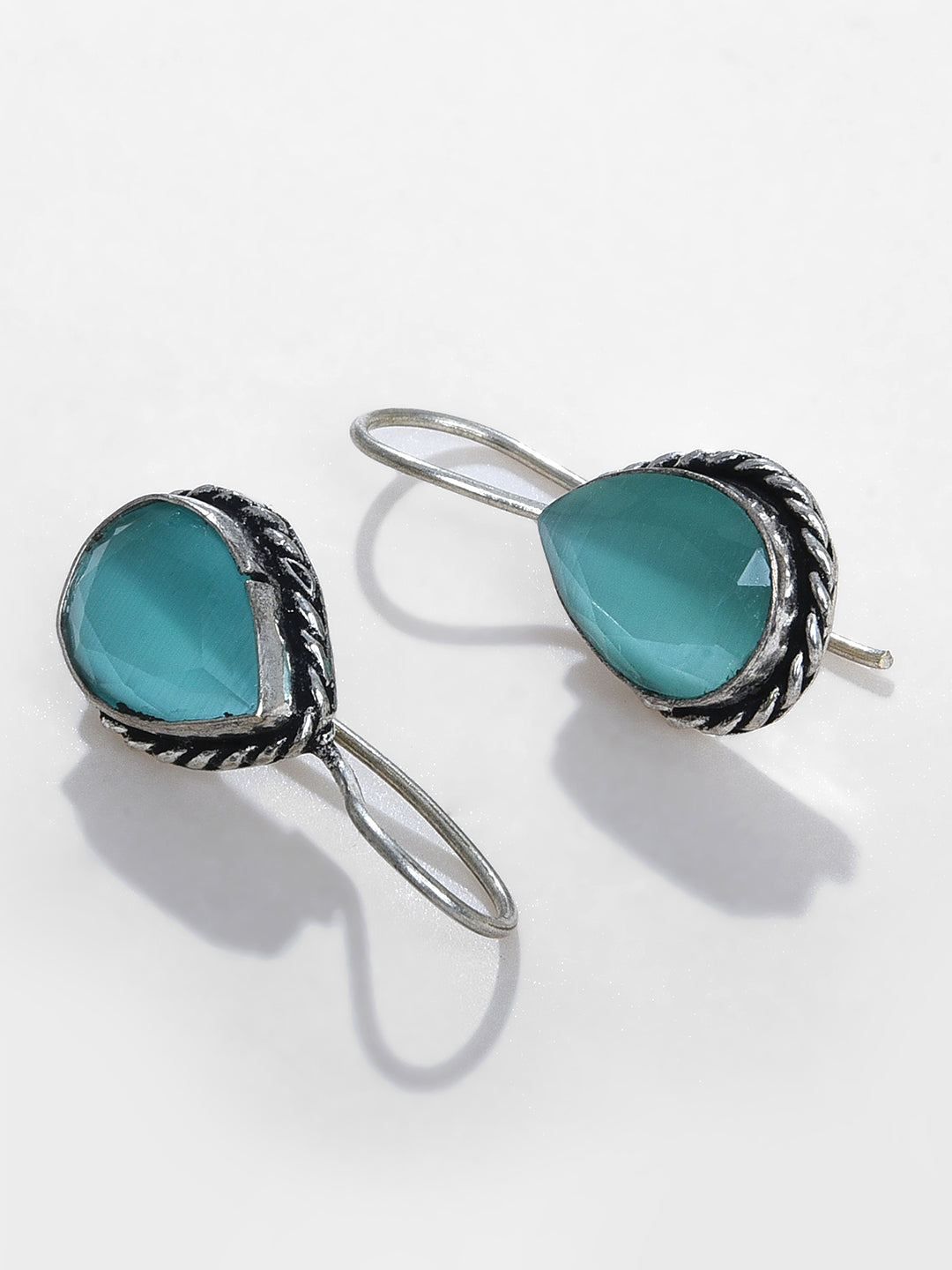 BLUE STONE DROP EARRING