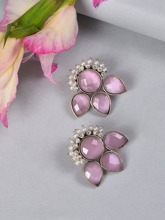 LAVENDER STUD EARRING