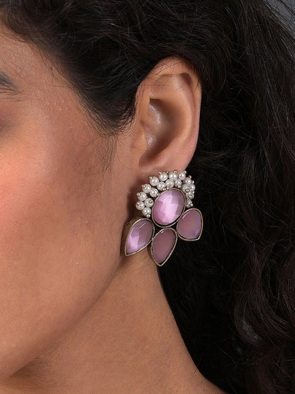 LAVENDER STUD EARRING