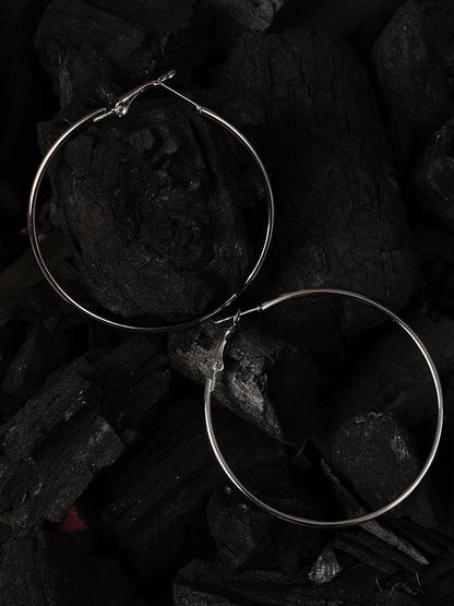 SILVER HOOP EARRING
