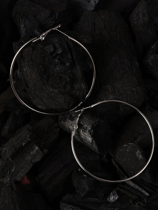 SILVER HOOP EARRING