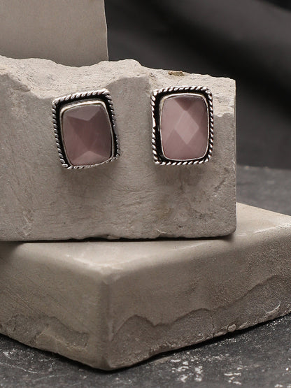 SILVER PLATED STUD EARRINGS FOR WOMEN