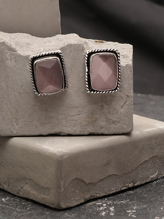 SILVER PLATED STUD EARRINGS FOR WOMEN
