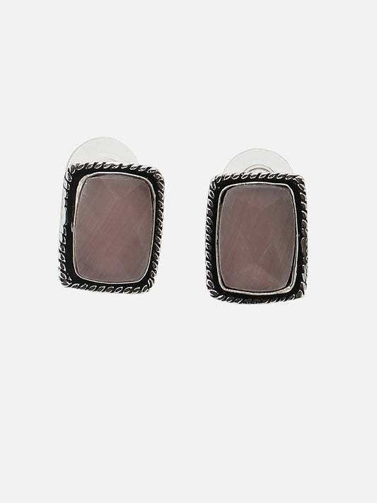 SILVER PLATED STUD EARRINGS FOR WOMEN