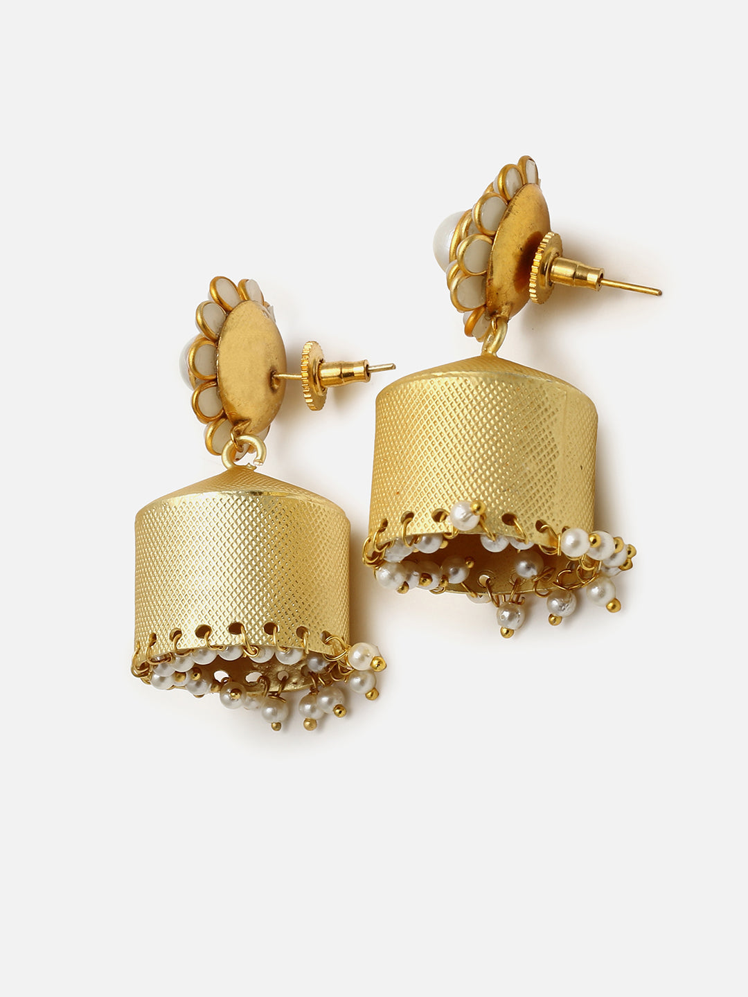 Gold Plated Pearls Drop Earring