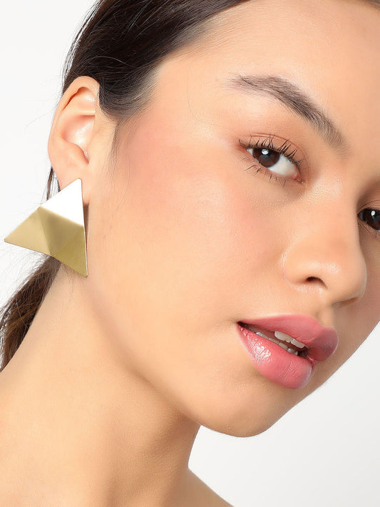 SOHI GOLD PLATED CONTEMPORARY EARRINGS