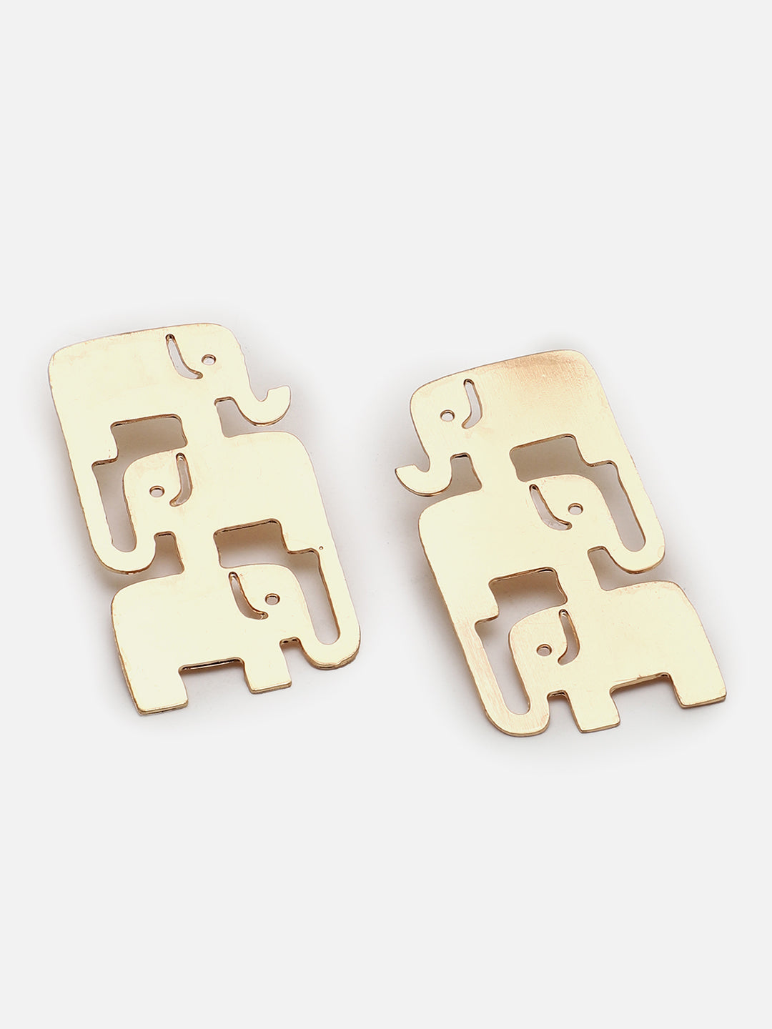 SOHI GOLD PLATED ELEPHANT EARRINGS