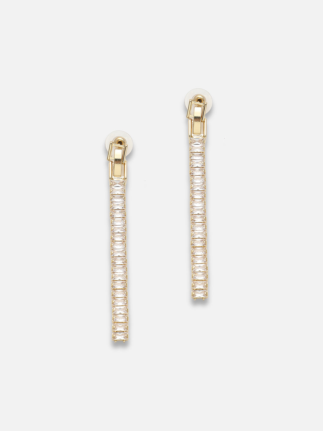 Gold Plated Party Designer Stone Drop Earring For Women
