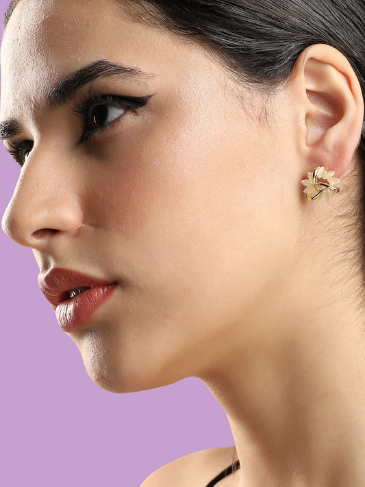Gold Plated Party Designer Stone Drop Earring For Women