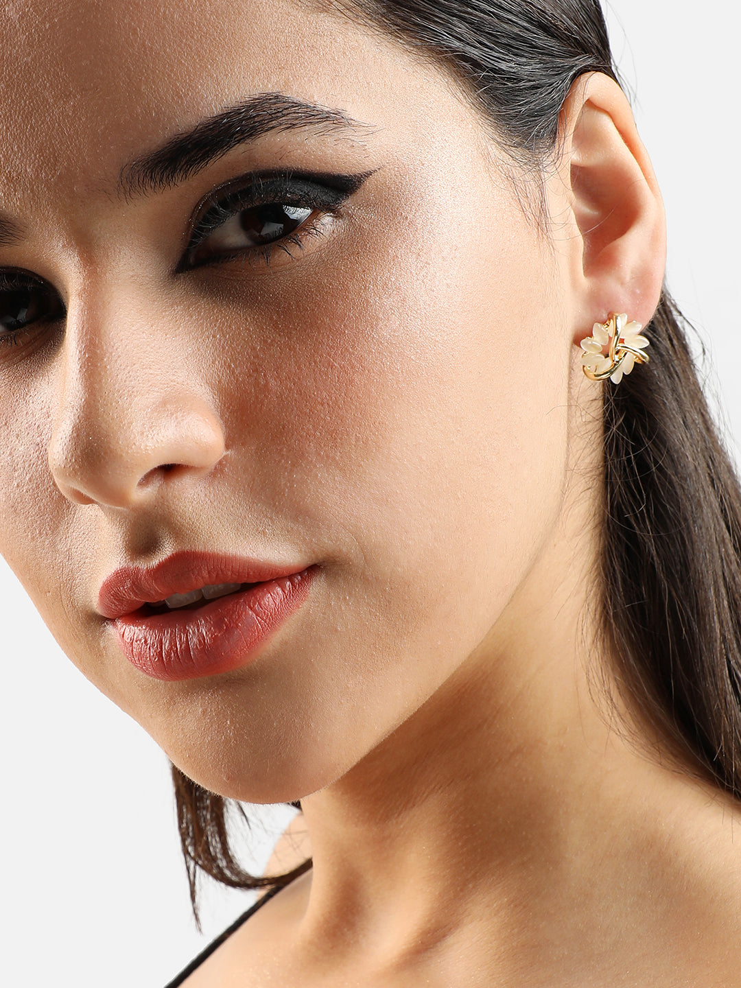 Gold Plated Party Designer Stone Drop Earring For Women