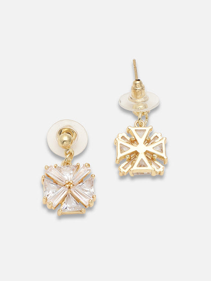Gold Plated Party Designer Stone Drop Earring