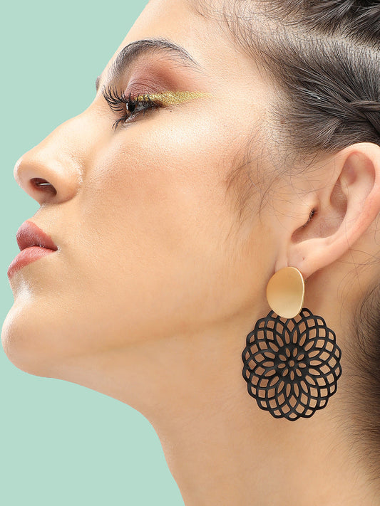 GOLD PLATED PARTY DESIGNER DROP EARRING FOR WOMEN