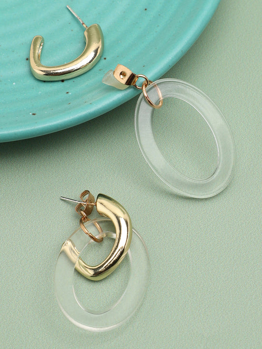 GOLD PLATED PARTY DESIGNER DROP EARRING FOR WOMEN