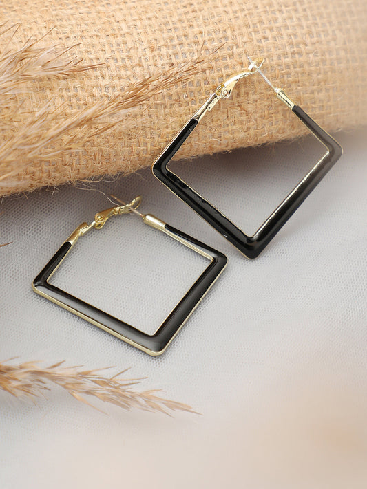 GOLD PLATED PARTY DESIGNER HOOP EARRING FOR WOMEN