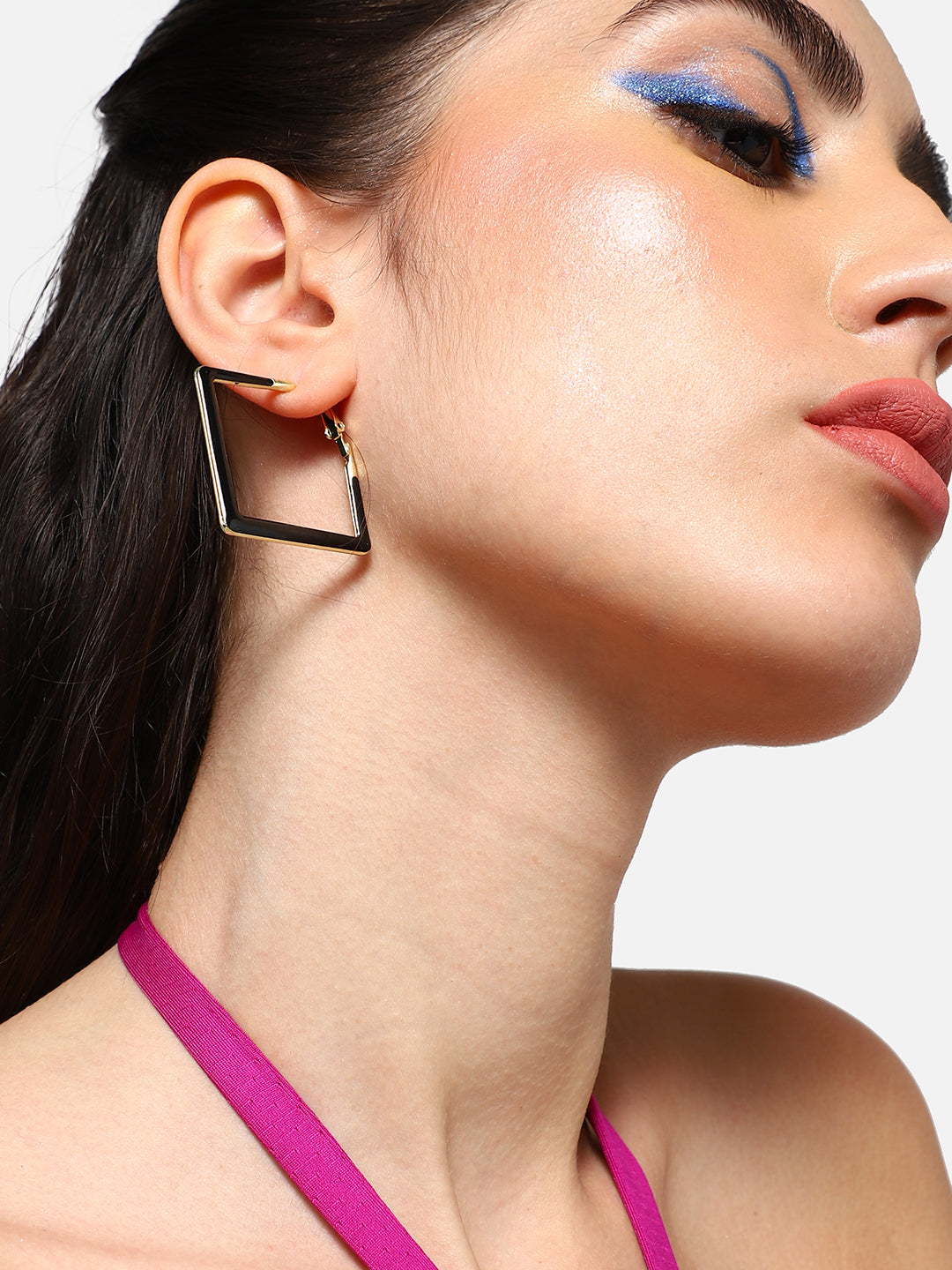 GOLD PLATED PARTY DESIGNER HOOP EARRING FOR WOMEN