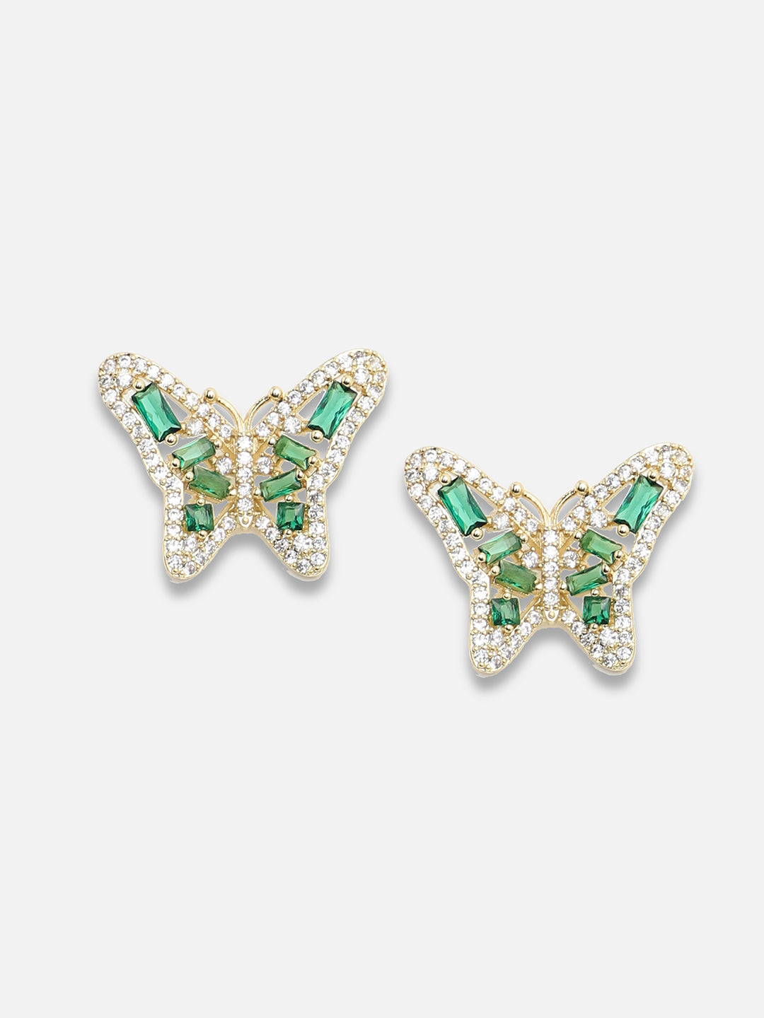 Gold Plated Party Designer Stone Stud For Women