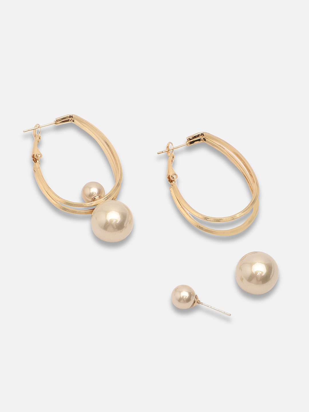 Gold Plated Party Pearls Drop Earring For Women