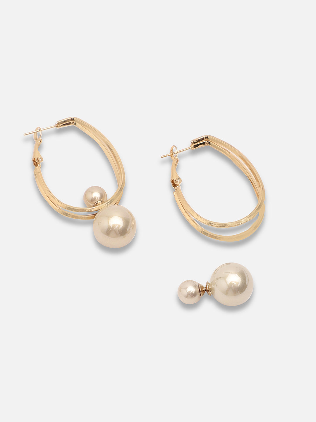 Gold Plated Party Pearls Drop Earring For Women