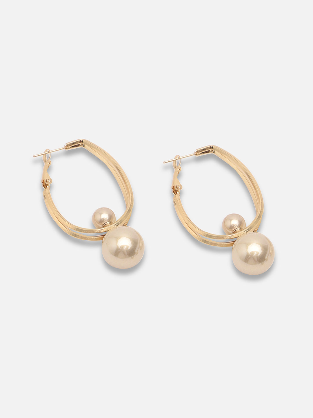 Gold Plated Party Pearls Drop Earring For Women