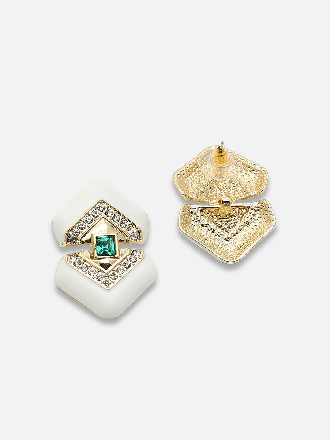 Gold Plated Party Designer Stone Stud For Women