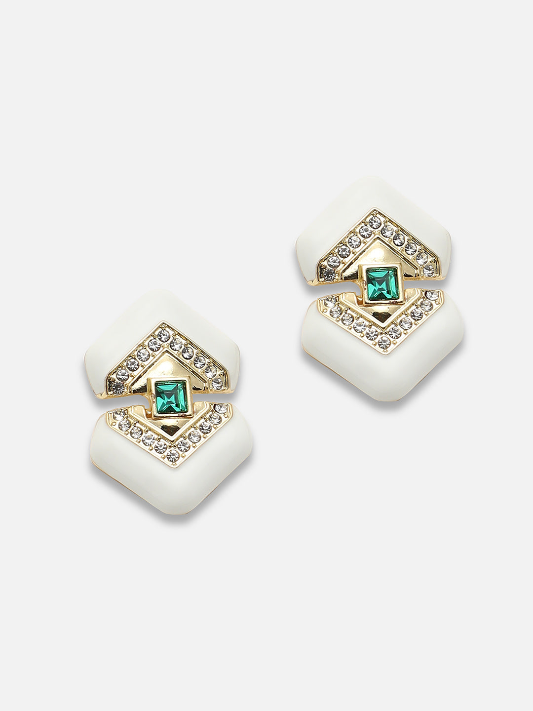 Gold Plated Party Designer Stone Stud For Women