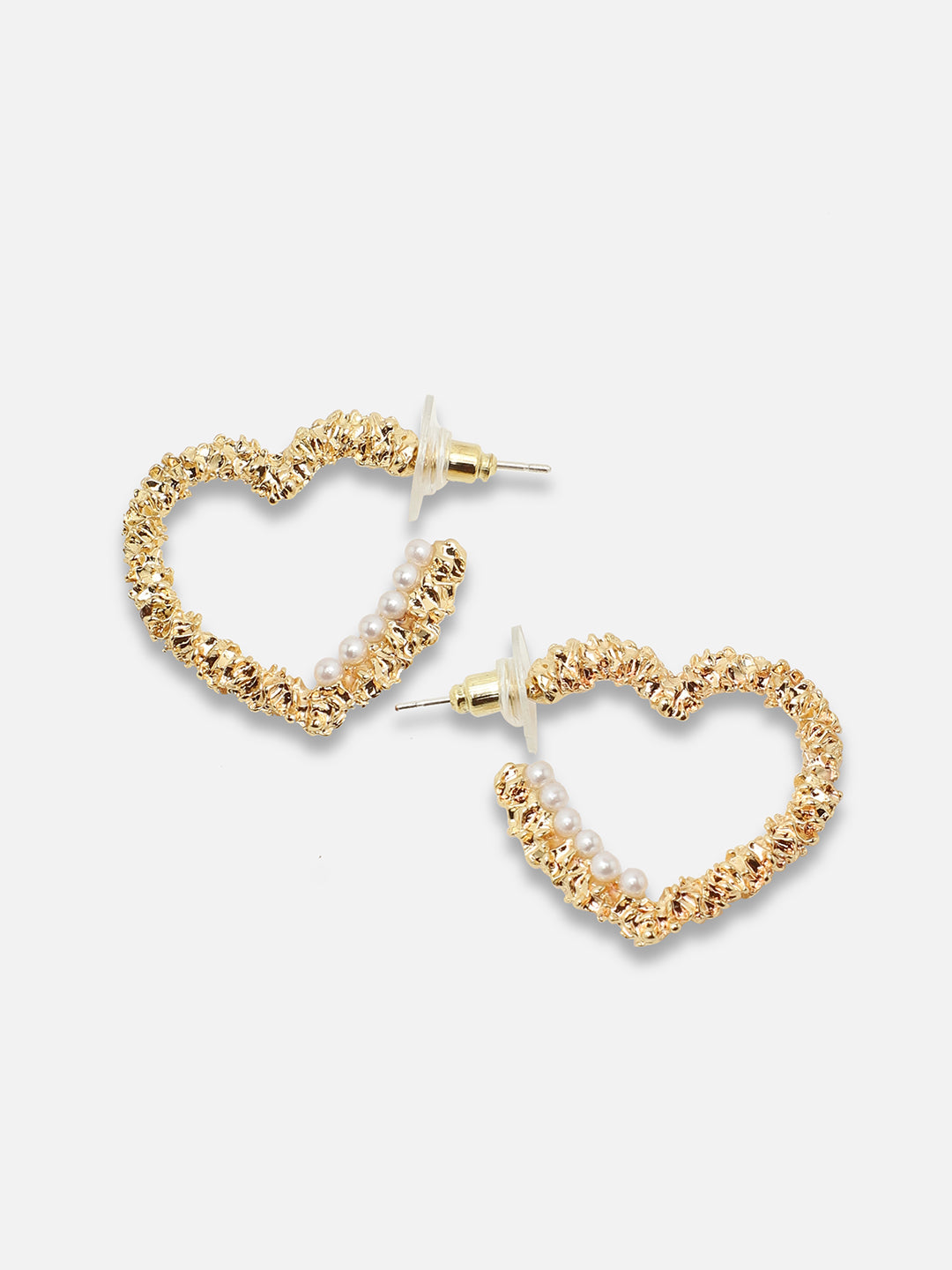 Gold Plated Party Designer Stone Hoop Earring