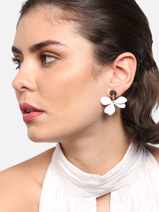 Gold Plated Party Designer Stone Drop Earring For Women