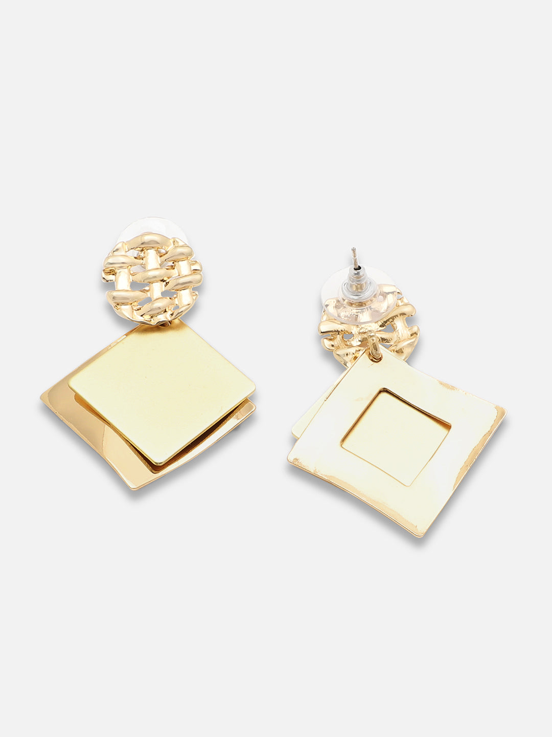 Gold Plated Party Designer Stone Drop Earring
