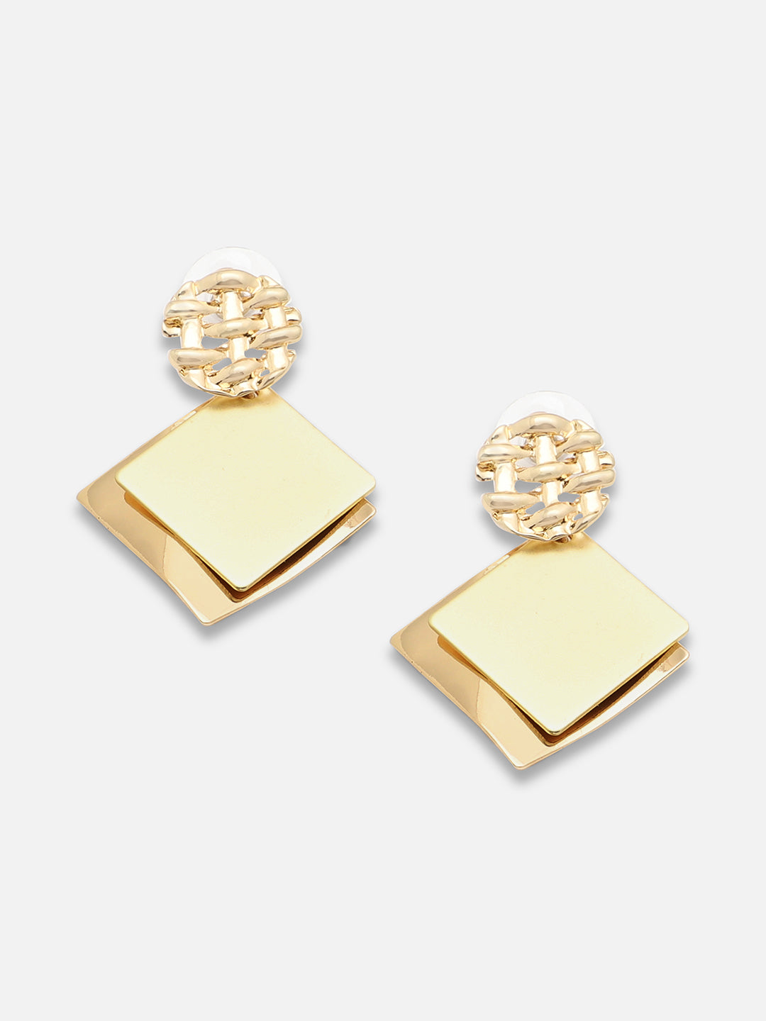 Gold Plated Party Designer Stone Drop Earring