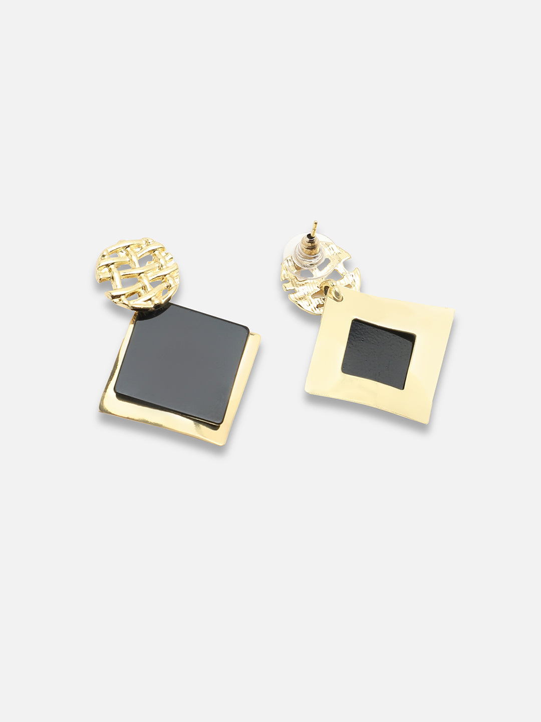 GOLD PLATED PARTY DESIGNER STONE DROP EARRING FOR WOMEN
