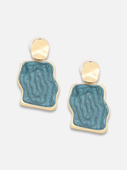 Gold Plated Party Designer Stone Drop Earring
