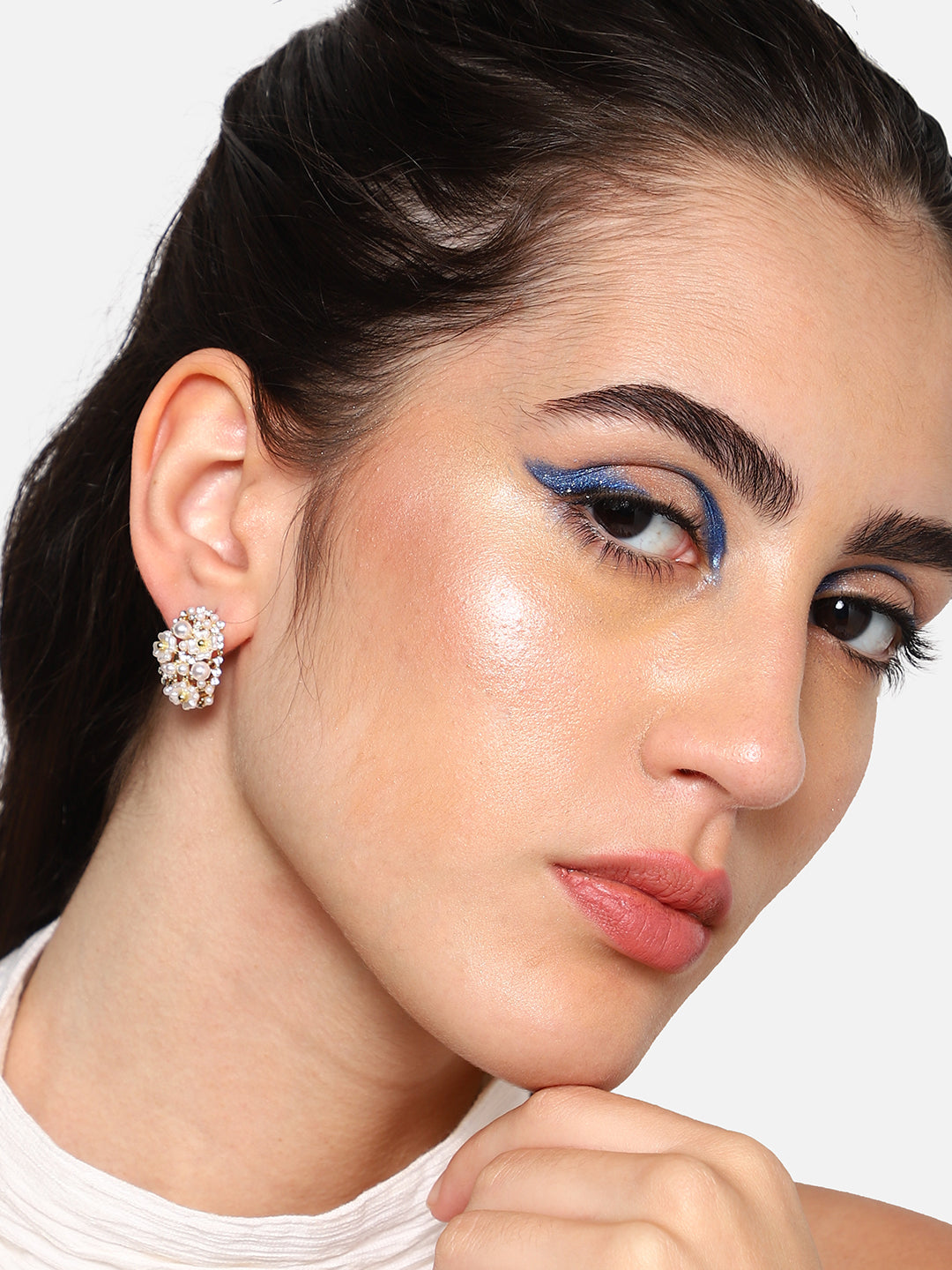 Gold Plated Party Designer Stone Stud For Women