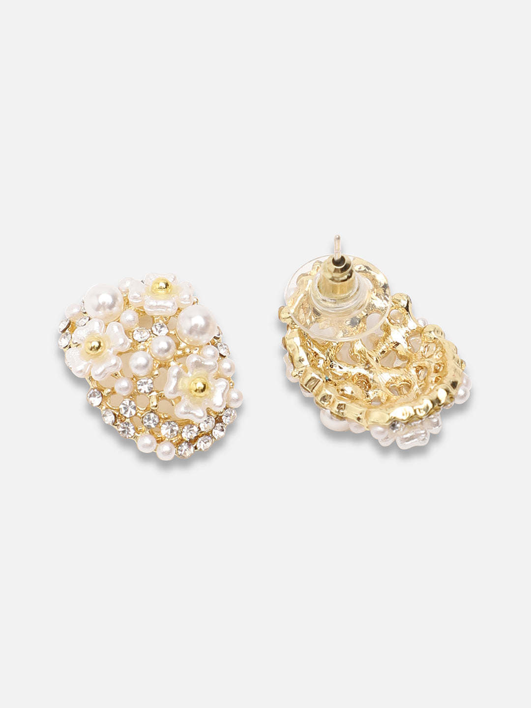 Gold Plated Party Designer Stone Stud For Women