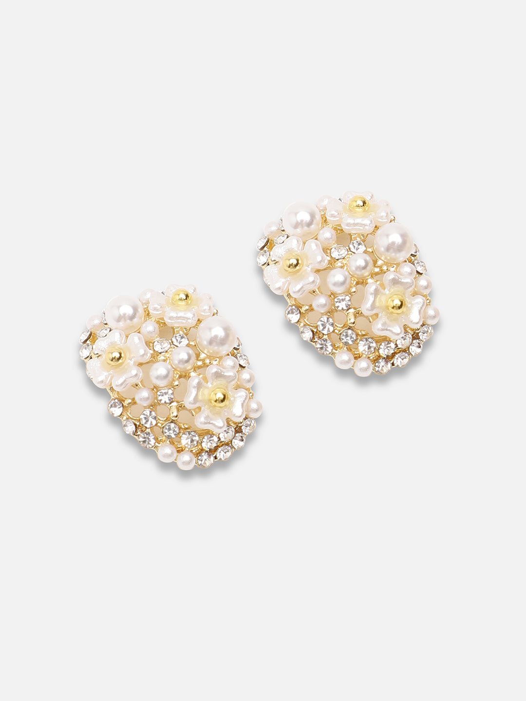 Gold Plated Party Designer Stone Stud For Women