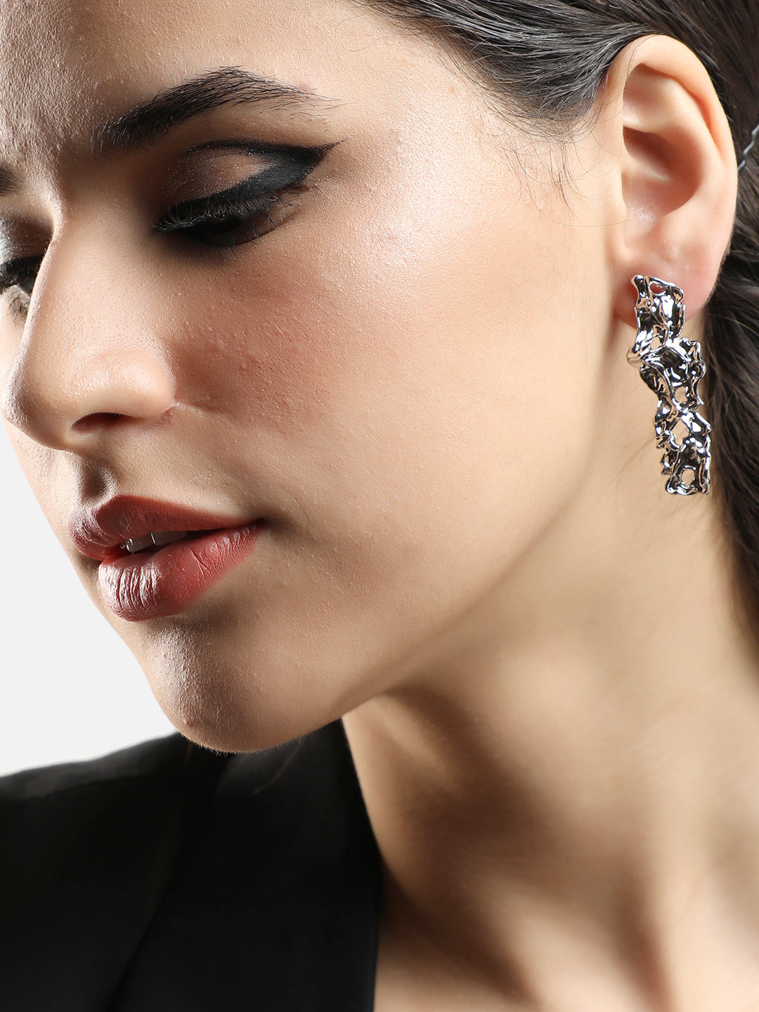 Gold Plated Party Designer Stone Drop Earring For Women