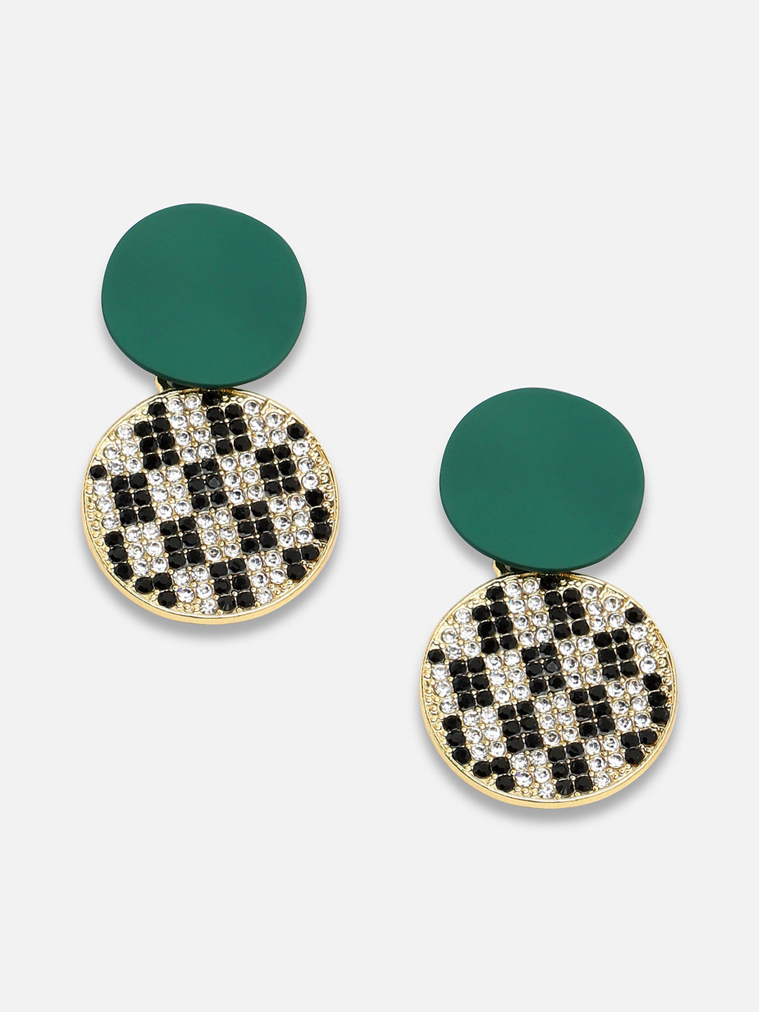 Gold Plated Party Designer Stone Drop Earring