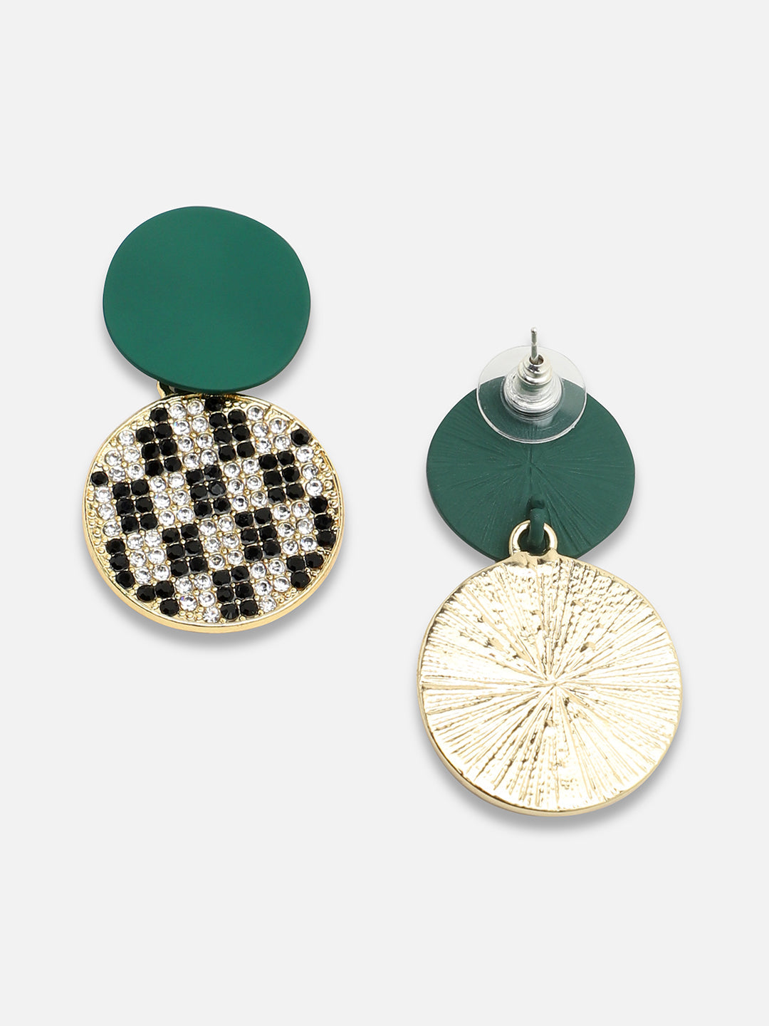 Gold Plated Party Designer Stone Drop Earring