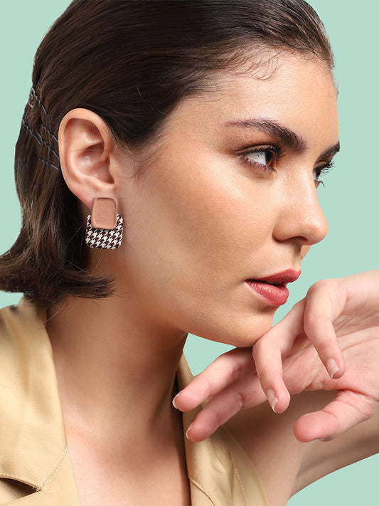 Gold Plated Party Designer Stone Stud