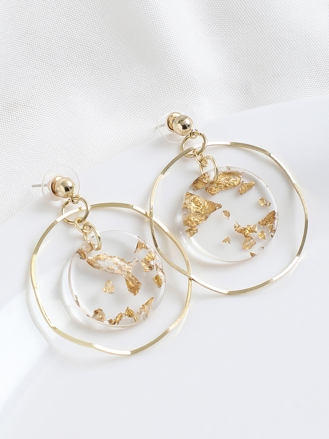 Gold Plated Party Designer Stone Drop Earring