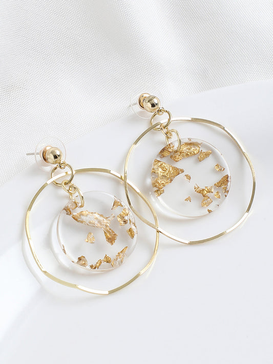 Gold Plated Party Designer Stone Drop Earring