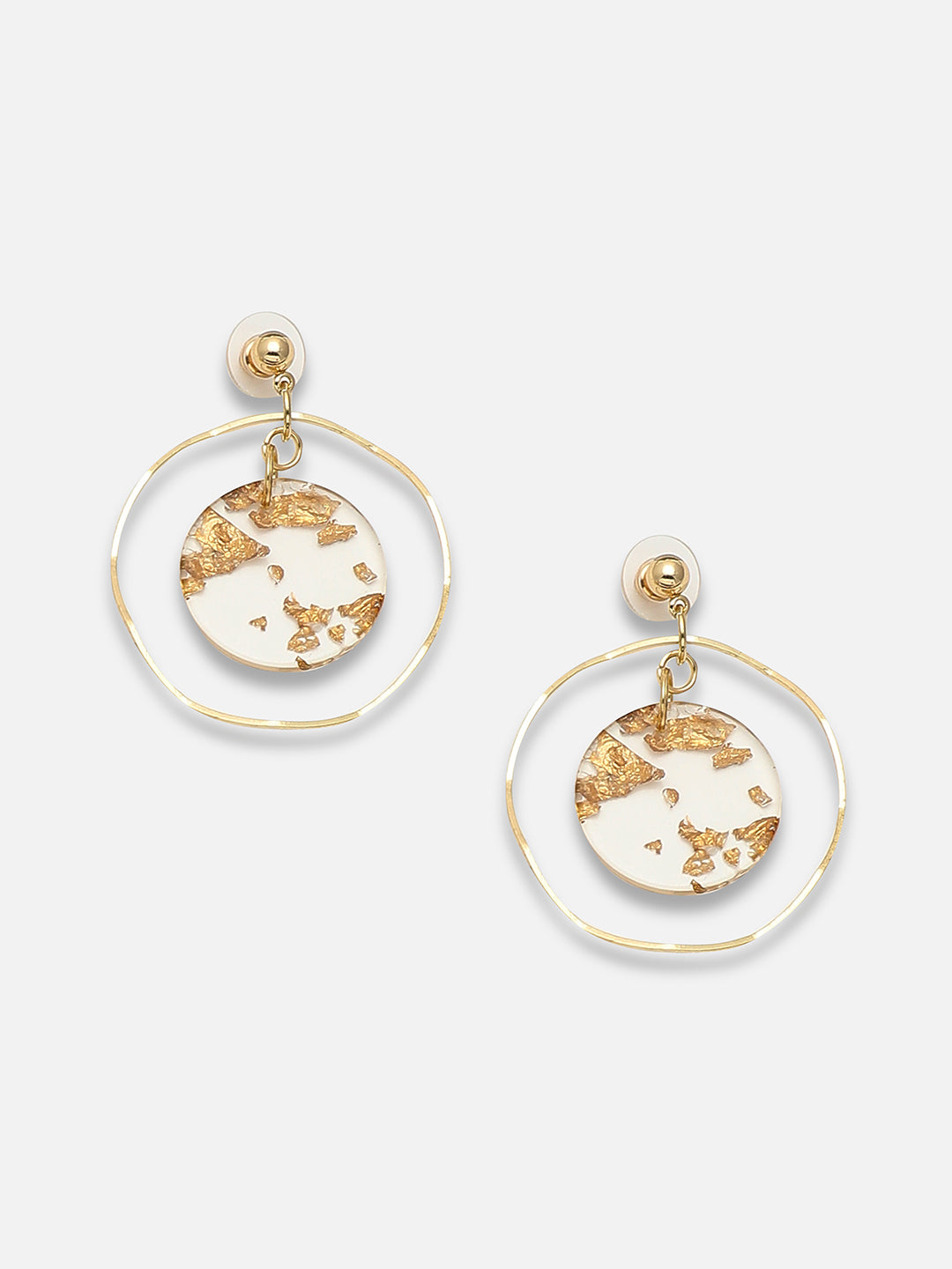 Gold Plated Party Designer Stone Drop Earring