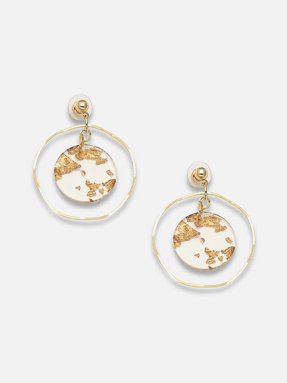 Gold Plated Party Designer Stone Drop Earring