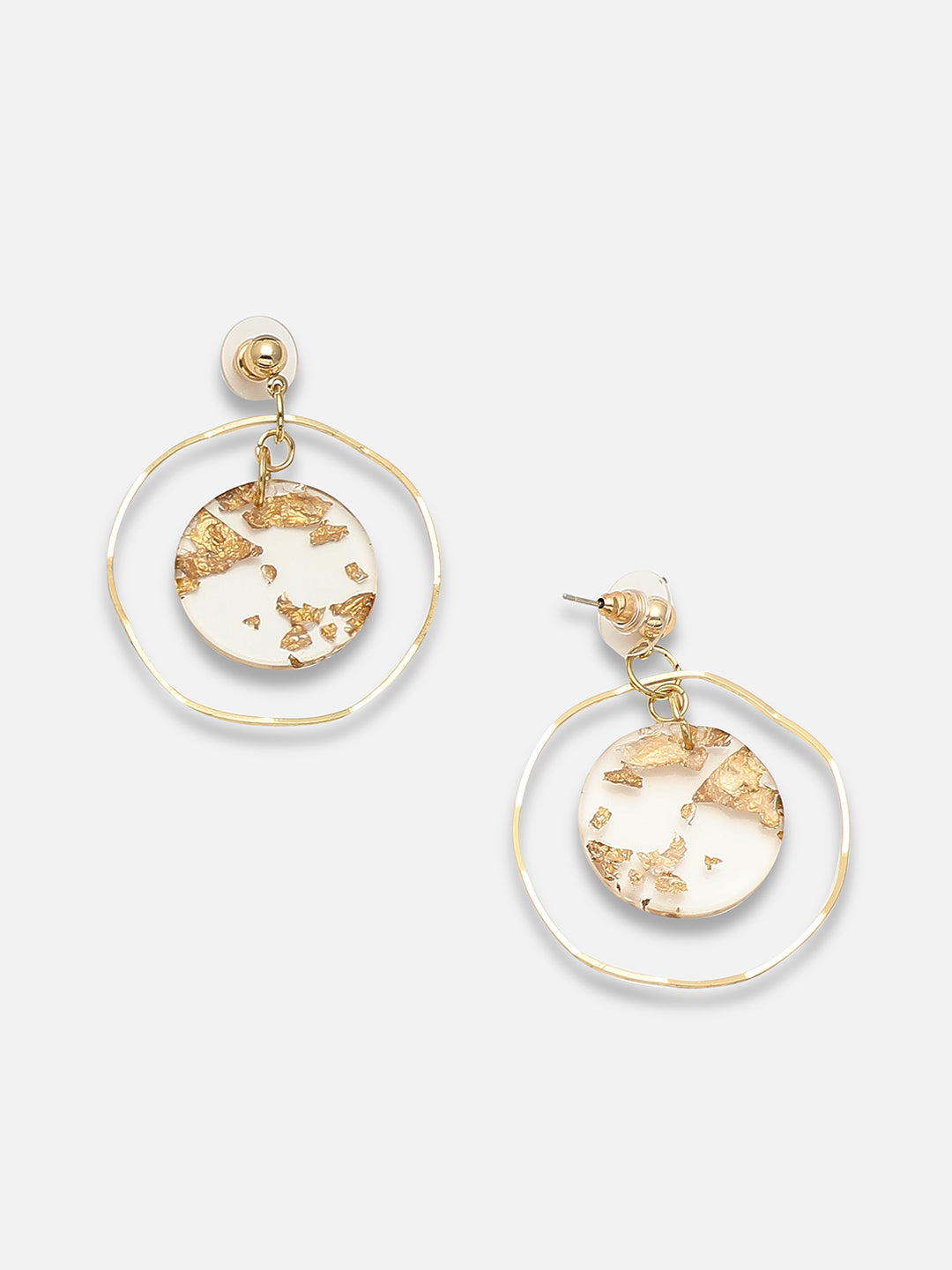 Gold Plated Party Designer Stone Drop Earring