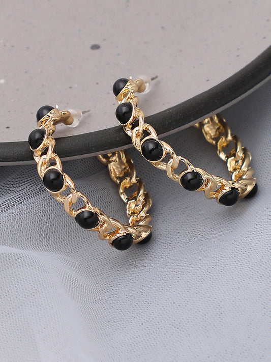 Black Gold Hoops