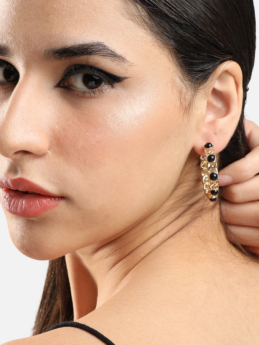 Black Gold Hoops