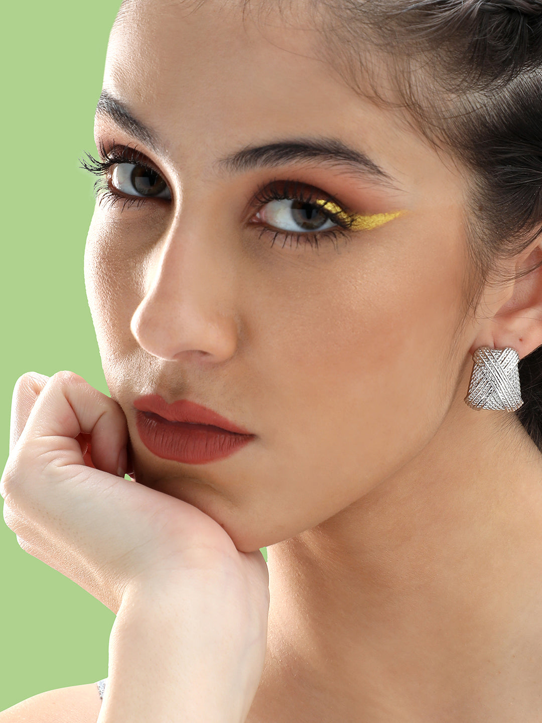 Gold Plated Party Designer Stone Stud