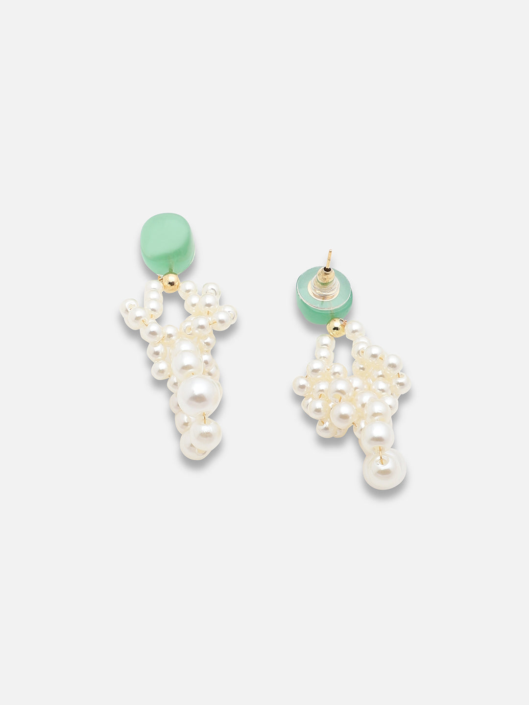 GOLD PLATED PARTY DESIGNER STONE DROP EARRING FOR WOMEN
