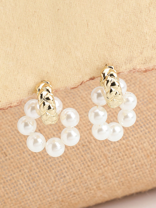 Gold Plated Party Designer Stone Drop Earring For Women
